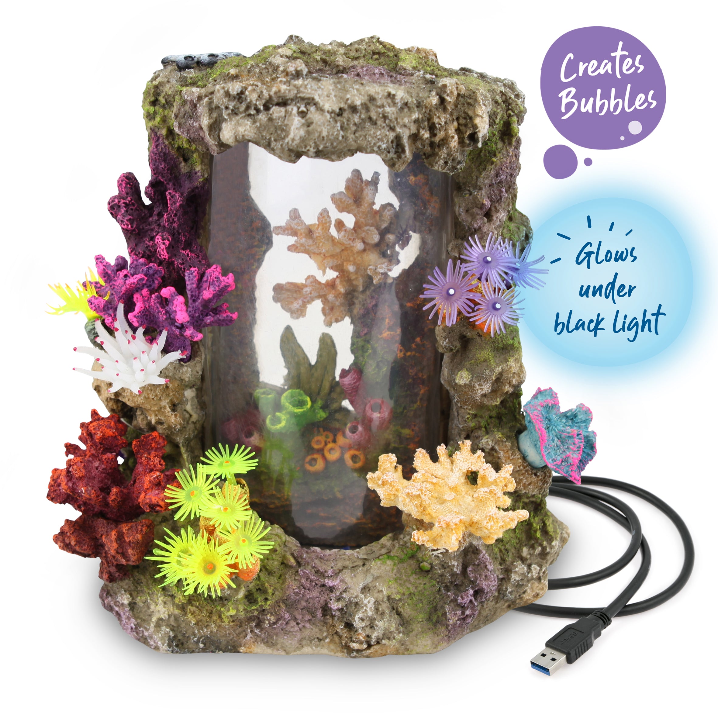 LED Coral Centrepiece W/Plants & Air - Medium