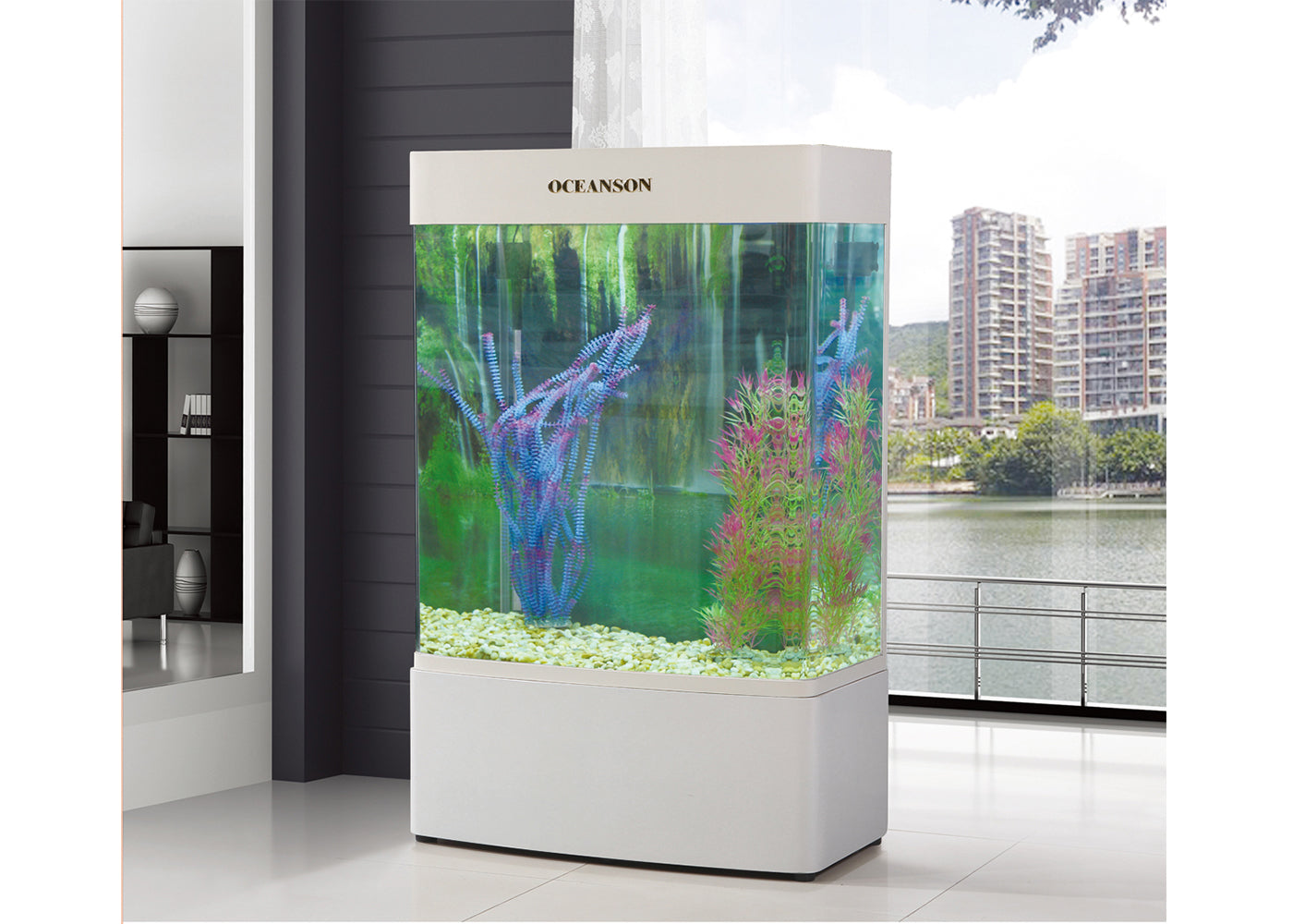 Oceanson V5-150M - 150cm Curved Front Aquarium, Cabinet and Sump