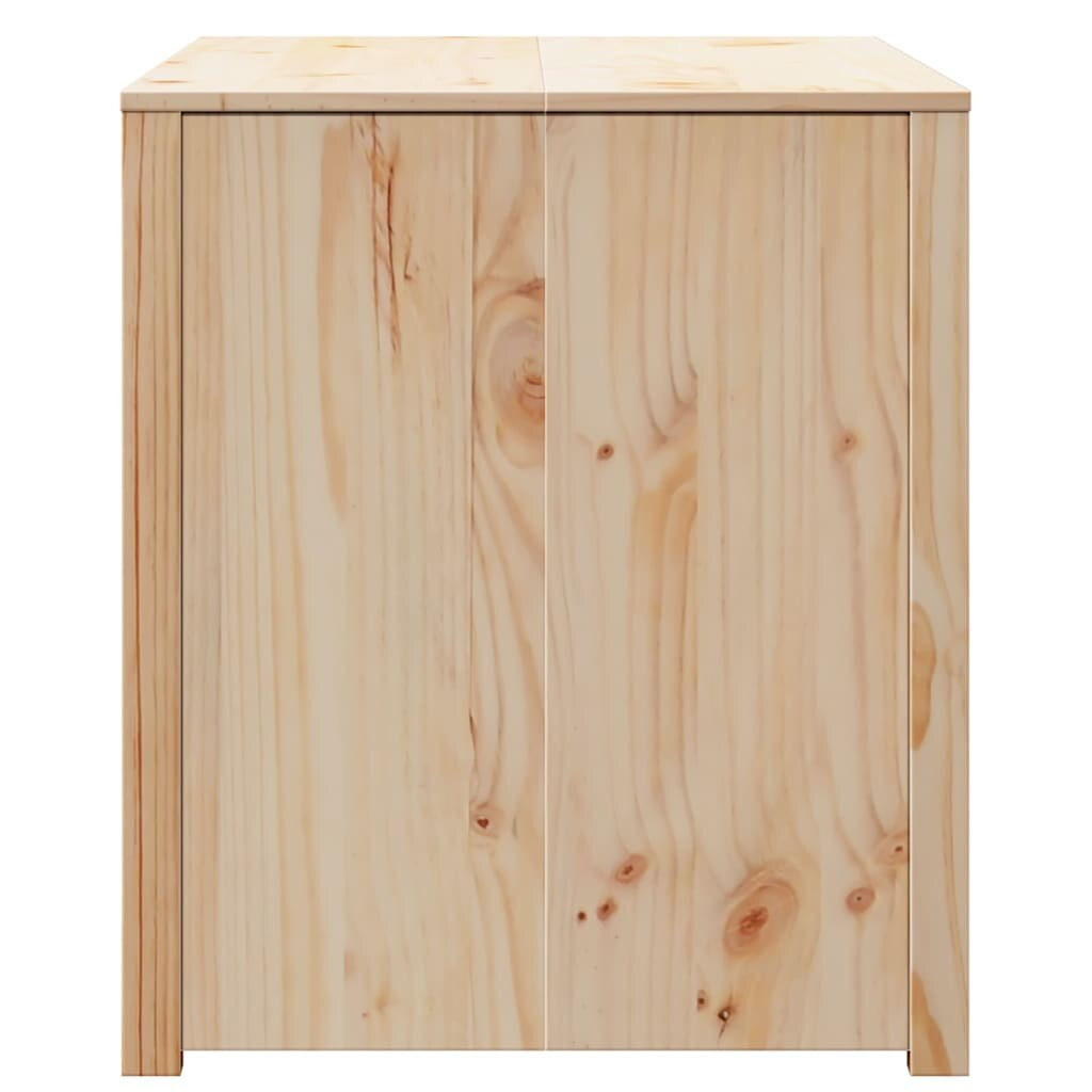 Raw Pine Cabinet and Floor